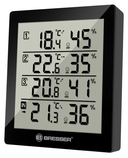 Bresser Temeo Hygro Quadro időjárás állomás - Fekete