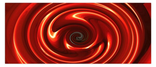 Absztrakt kép - piros spirál (120x50 cm)