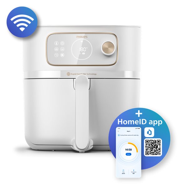 Philips 7000 Series HD9876/25 Airfryer XXL 8,3L fehér forrólevegős sütő