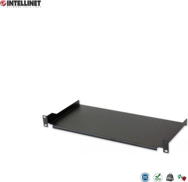 Intellinet Rack 19" Shelf 1U 200mm, non-vented, black