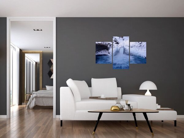 Vízesés képe télen (90x60 cm)