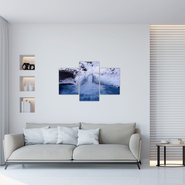 Vízesés képe télen (90x60 cm)