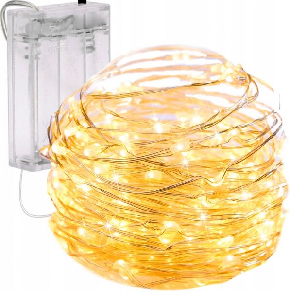Karácsonyi fénylánc 50 LED-es, meleg fehér