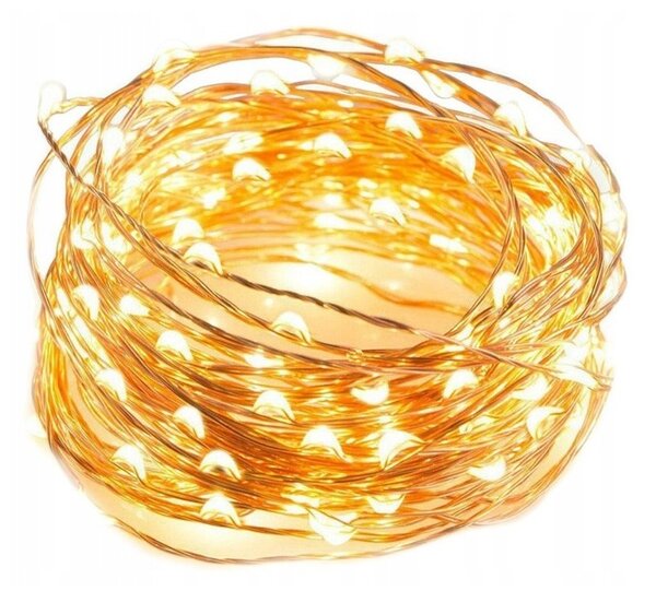 Karácsonyi fénylánc 50 LED-es, meleg fehér