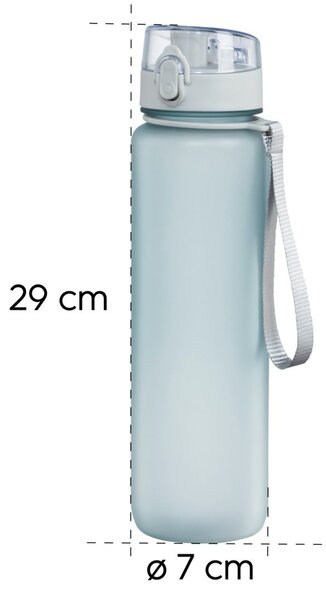 Hama 00181591 kulacs Sport 1000 ml Műanyag, Szilikon Kék, Átlátszó