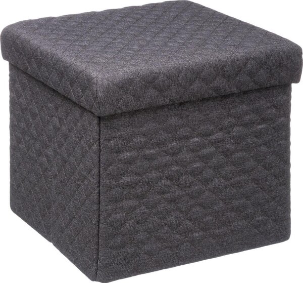 Puff Plegable De Almacenaje Mix'n Gris Oscuro 31x31x30 Cm