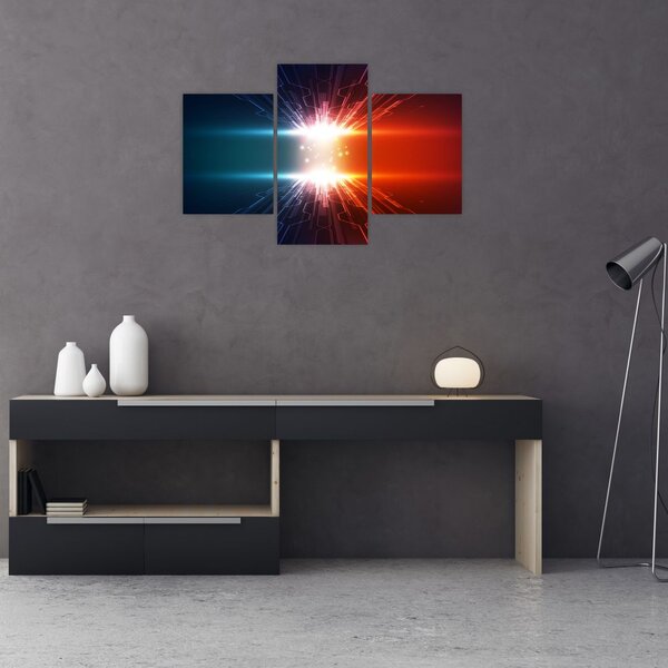 Absztrakt kép az aktív töltés (90x60 cm)