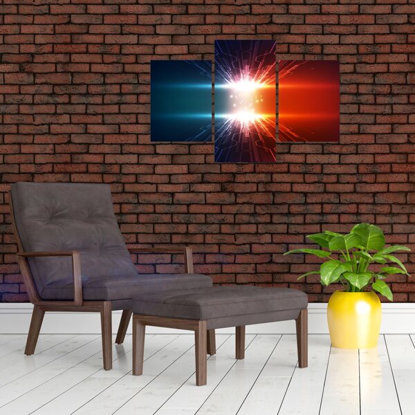 Absztrakt kép az aktív töltés (90x60 cm)