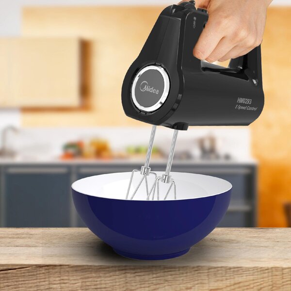 Midea kézi mixer, 5 sebesség + turbó fokozat, 400 W, fekete (HM0293N)