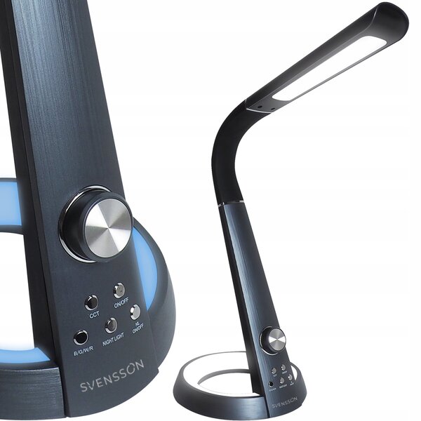 Lampka SVENSSON Light biurkowa 450 lumen 8W czarna, model Berlin