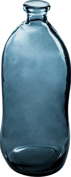 Jarrón "uly" De Vidrio Reciclado Azul Tormenta H73cm