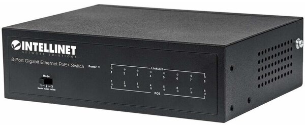 Intellinet 561204 hálózati kapcsoló Vezérelt Gigabit Ethernet (10/100/1000) Ethernet-áramellátás (PoE) támogatása Fekete