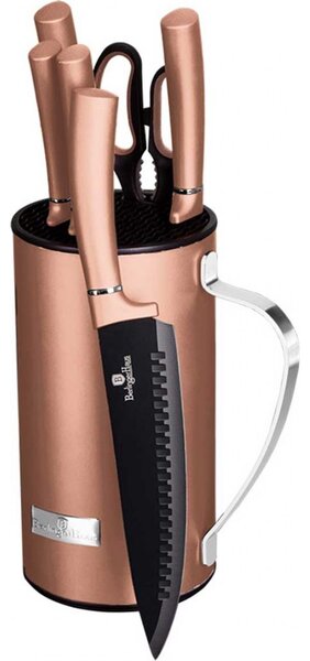 Késkészlet blokkal Berlinger Haus Rose Gold 5 db-os