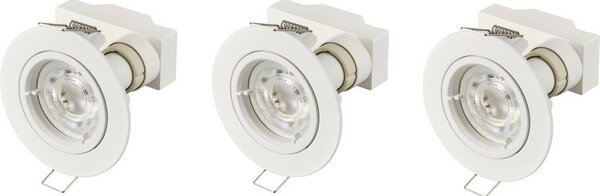 Sygonix LED-es beépíthető lámpa 3 részes készlet LED GU10 3 W Fehér (SY-6417588)