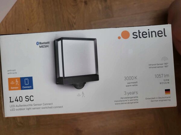Steinel LED AUSSENLEUCHTE L 40 SC ANT 085247 LED-es kültéri fali lámpa mozgásérzékelővel LED Nélkül 12.9 W Antracit szürke