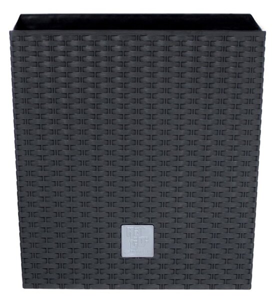 Prosperplast Rato Square kaspó antracit 26,5 x 26,5 x 50 cm
