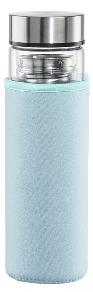 Hama 00181598 kulacs Napi használatra 450 ml Boroszilikát üveg, Szilikon Kék, Átlátszó