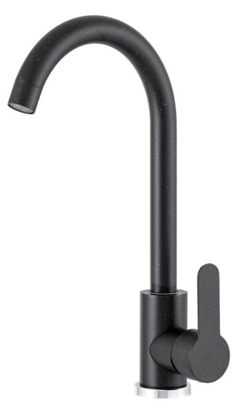 Ulgran U-405-308 Gránit Mosogatótálca és Gamma DECO Mosogató Csaptelep Szett - Szemcsés Fekete