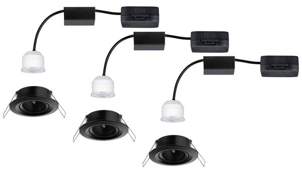 Paulmann Nova mini LED-es beépíthető lámpa LED 12 W Fekete (93083)