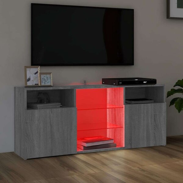 Sonoma Szürke LED TV Szekrény - 120x30x50 cm