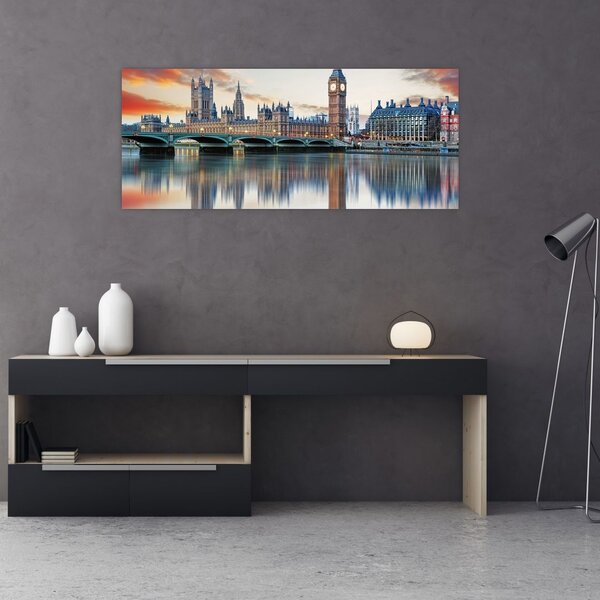 Kép - a Parlament londoni házai (120x50 cm)