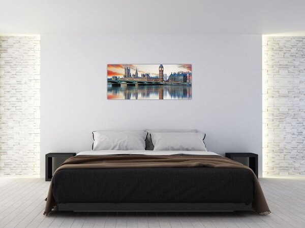 Kép - a Parlament londoni házai (120x50 cm)