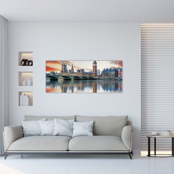 Kép - a Parlament londoni házai (120x50 cm)