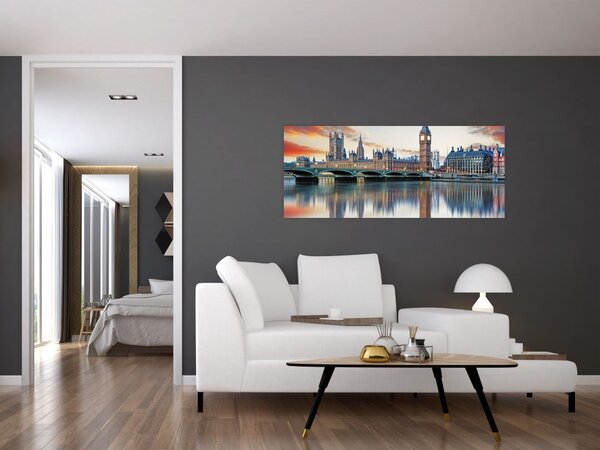 Kép - a Parlament londoni házai (120x50 cm)
