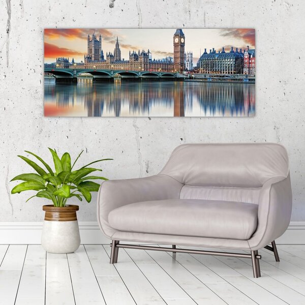 Kép - a Parlament londoni házai (120x50 cm)