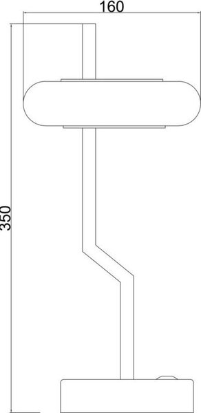 Techly I-LAMP-TABLE2 asztali lámpa Nem cserélhető izzó(k) 2 W LED Fekete, Fehér