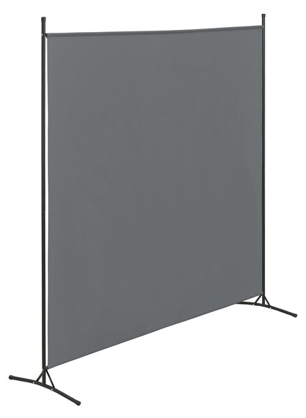 Válaszfal / Paraván Tarazona 2 lábon álló stabil dekoratív válaszfal 176 x 175 cm acél/poliészter sötétszürke