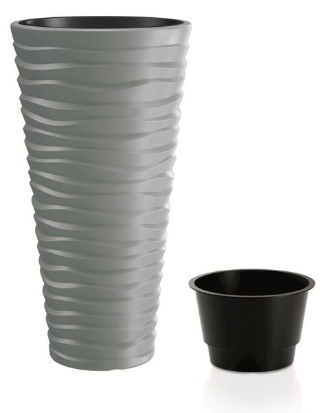 Prosperplast SAND SLIM virágcserép szürke 29,6 cm