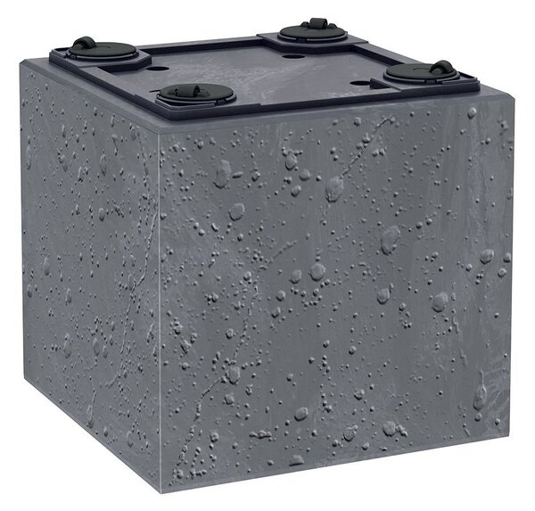 Virágcserép Prosperplast SIERRA CASE beton hatás 57,7 cm antracit