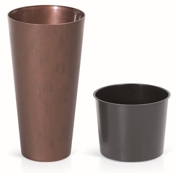 Prosperplast TUBUS SLIM CORTEN kaspó réz 25 cm