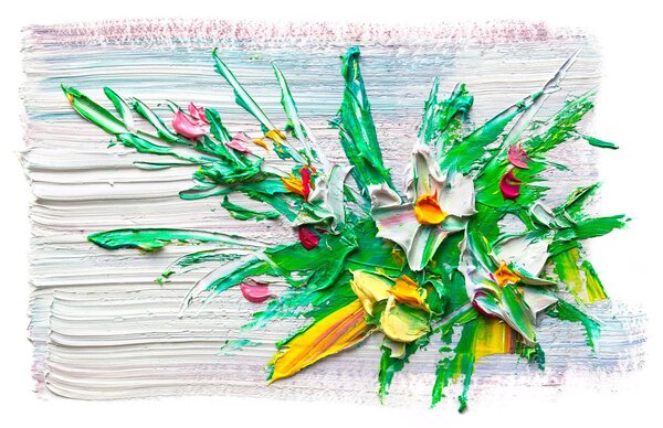 Fotótapéta - Olajvirágok (152,5x104 cm)