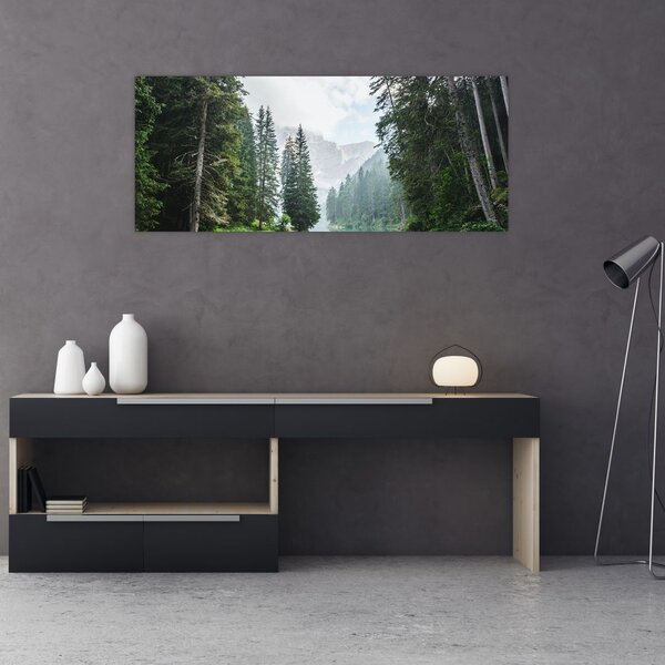 Kép az erdei tóról (120x50 cm)