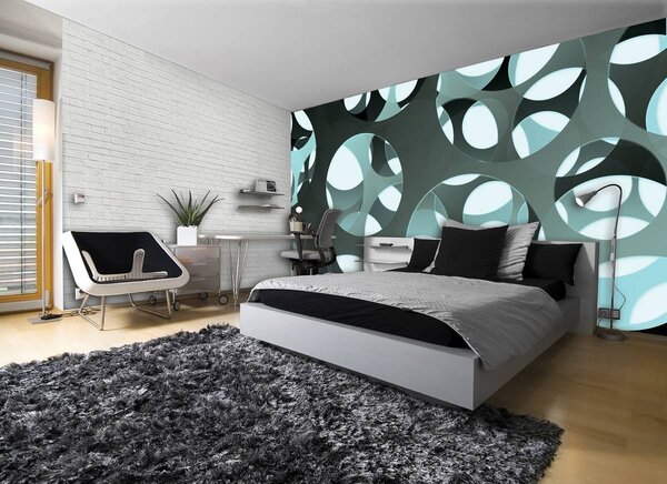 Fotótapéta - Pasztell körök absztrakt (152,5x104 cm)