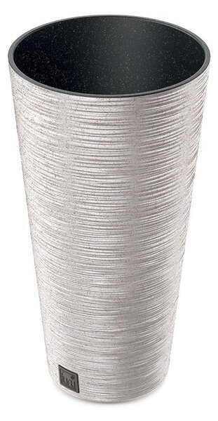 Prosperplast FURU SLIM ECO WOOD 30 cm fehér virágcserép