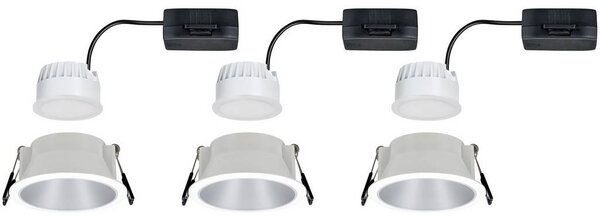 Paulmann Cole Coin Beépíthető lámpa 3 részes készlet LED 6 W Fehér, Ezüst (93410)