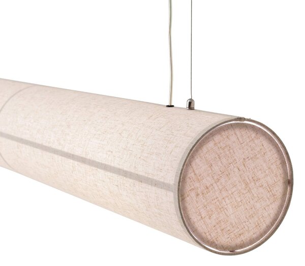 Audo Copenhagen Hashira Linear lógó világítás, természetes színű, hossza 140 cm, dimmelhető, Krém / borostyánsárga, Nappali / Étkező, Textil / szövet / selyem