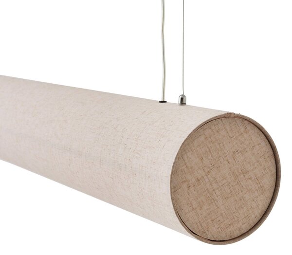 Audo Copenhagen Hashira Linear lógó világítás, természetes színű, hossza 140 cm, dimmelhető, Krém / borostyánsárga, Nappali / Étkező, Textil / szövet / selyem