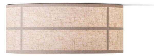 Audo Copenhagen mennyezeti lámpa Hashira, natúr szín, vászon, Ø 50 cm, dimmelhető, Krém / borostyánsárga, Nappali / Étkező, Textil / szövet / selyem