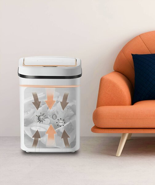 Mozos touchless waste bin black (LJT02-BK)