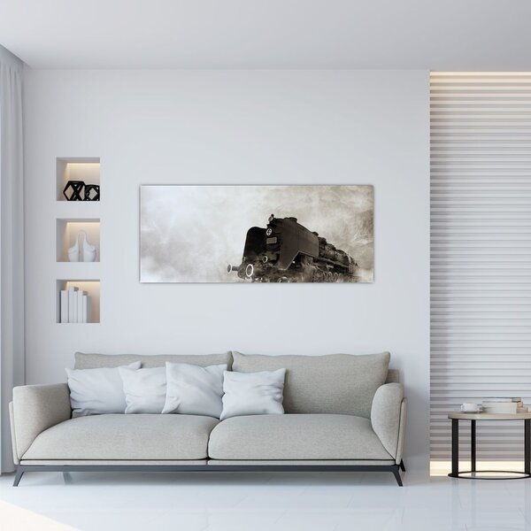 Kép - Vonat a ködben (120x50 cm)