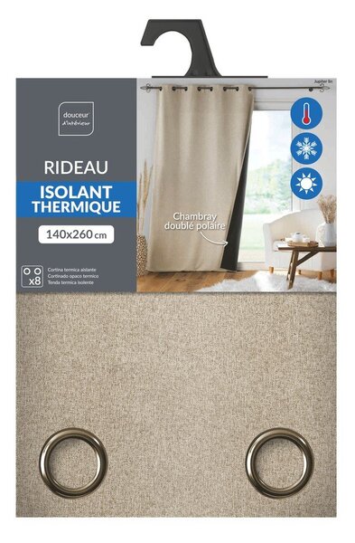 Bézs függöny 140x260 cm Jupiter – douceur d'intérieur