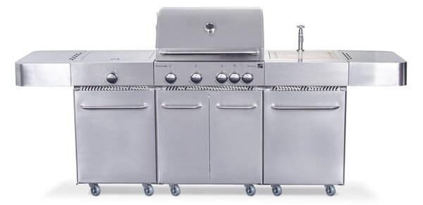 G21 Arizona gázgrill, BBQ Premium Line konyha 6 égőfej + ajándék nyomáscsökkentő