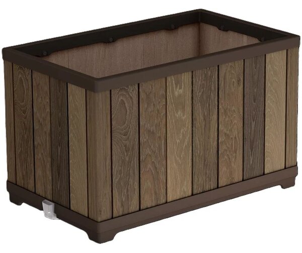 Keter Deco Rectangle Tall Walnut műanyag virágláda 76 x 45,5 x 45,5 cm (261034)