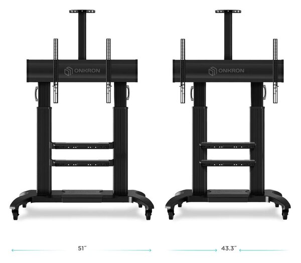ONKRON TS2811-B gurulós TV állvány 60-100"