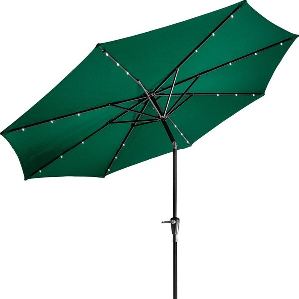 STILISTA Kerti napernyő 3 m összecsukható zöld fogantyúval