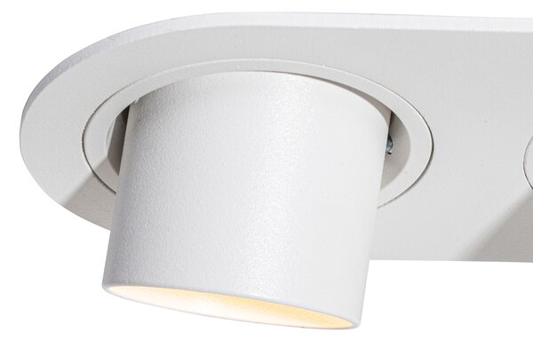 6 darabos fehér süllyesztett spotlámpa készlet GU10 35mm dönthető 2-lámpás - Installa